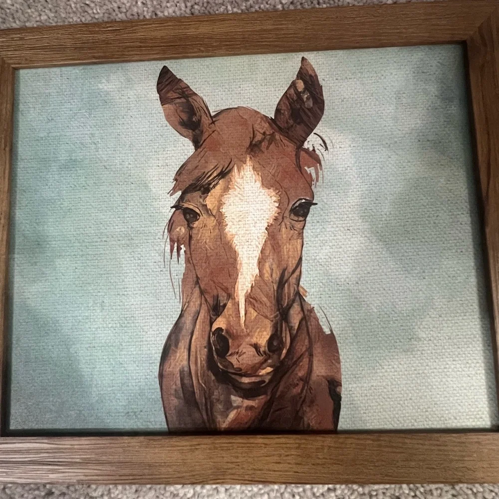 Framed Horse Portrait Art - Picture 3 of 4